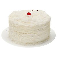Bakery Cake White 8 Inch 2 Layer White Iced - Each - Image 1