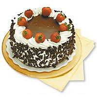 Bakery Cake 8 Inch 2 Layer Chocolate Straw Whip Cream - Each - Image 1