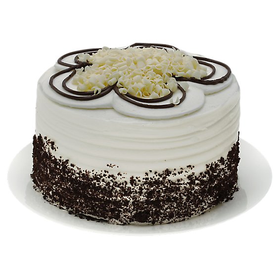 Bakery Cake Dinner 8 Inch Chocolate With White Buttercream - Each