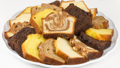Bakery Cake Loaf Holiday Platter Plain/Blueberry/Banana/Lemon - Each