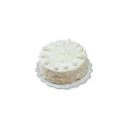 Bakery Cake White 8 Inch 1 Layer Coconut - Each - Image 1