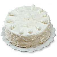 Bakery Cake White 8 Inch 1 Layer Coconut - Each - Image 1