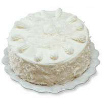 Bakery Cake White 8 Inch 1 Layer Coconut - Each