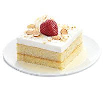Bakery Cake Slice Tres Leches Pla Inch - Each (910 Cal)
