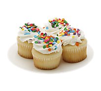 Bakery Cupcake White White Iced 4 Count - Each