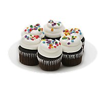Bakery Cupcake Chocolate White Iced 6 Count - Each