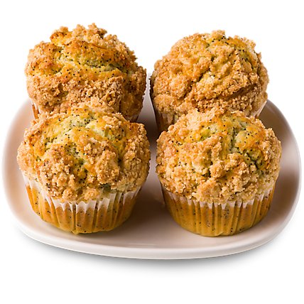Bakery Muffins Almond Poppyseed 4 Count - Each - Image 1