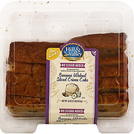 Hill & Valley Cake Creme Slice Sugar Free Ban Walnut - Each - Image 2