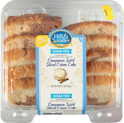Hill & Valley Cake Creme Slice Sugar Free Cinnamon Swirl - Each - Image 2