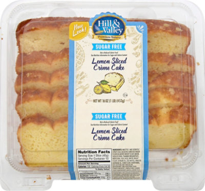 Hill & Valley Cake Creme Slice Sugar Free Lemon - Each - Image 2