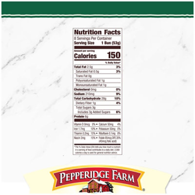 Pepperidge Farm Bakery Classics Onion with Poppy Seeds Hamburger Buns - 15 Oz - Image 3