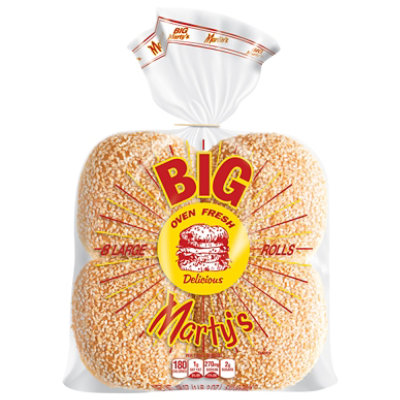 Martins Big Marty Rolls Sesame - 18 Oz - Image 2