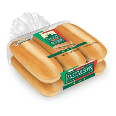 Anzio & Sons Sub Rolls - 15 Oz - Image 1