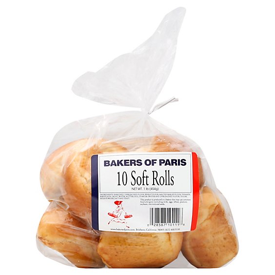 Bakers Of Paris Soft Rolls - 10-16 Oz