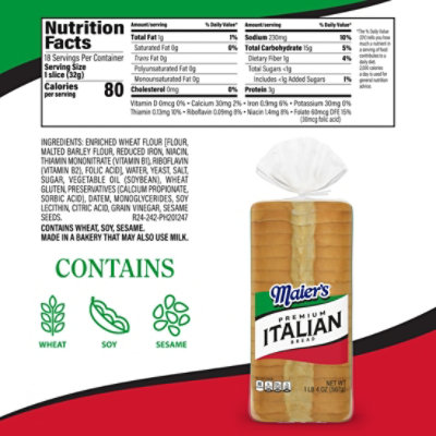Maier's Premium Italian Bread - 20 Oz - Image 2