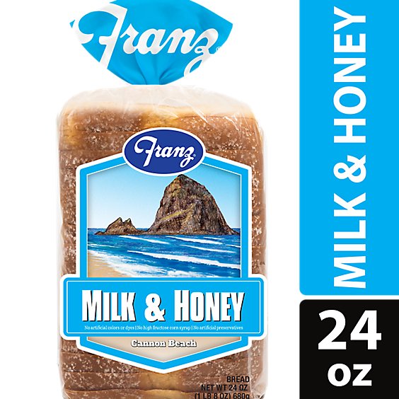 Franz Sandwhich Bread Cannon Beach Milk & Honey - 24 Oz