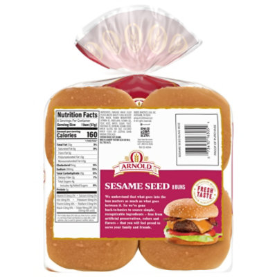 Arnold Sesame Seeded Sandwich Buns - 16 Oz - Image 3