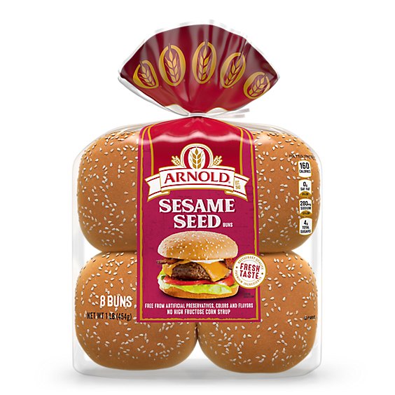Arnold Sesame Seeded Sandwich Buns - 16 Oz