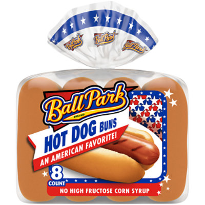 Ball Park Buns Hot Dog White Pre Sliced 8 Count - 13 Oz