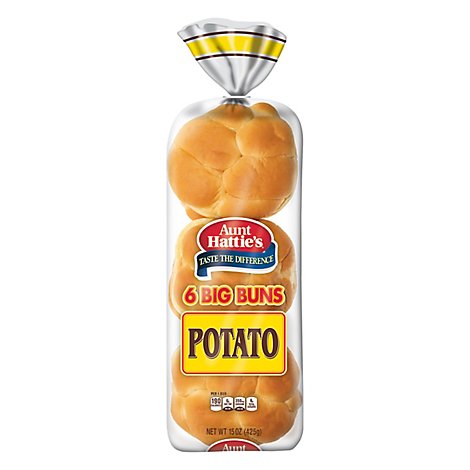 Aunt Hatties Hamburger Potato Buns - 6-15 Oz