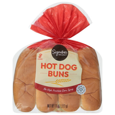 Great Value Hot Dog Buns, White, 11 oz, 8 Count 