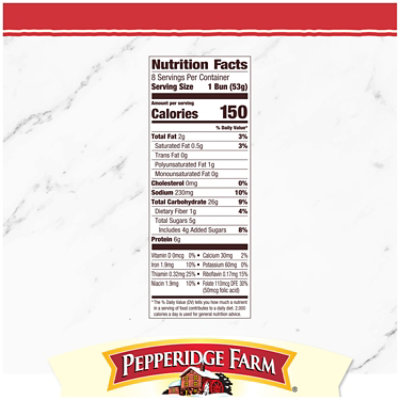 Pepperidge Farm Bakery Classics Sesame Topped Hamburger Buns - 15 Oz - Image 3