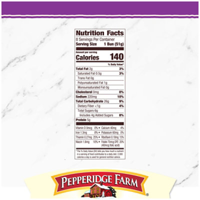 Pepperidge Farm Bakery Classics Soft White Hamburger Buns - 14.5 Oz - Image 3