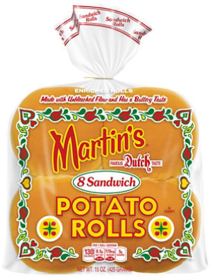 Martins Rolls Potato Sandwich 8 Count - 15 Oz - Image 3