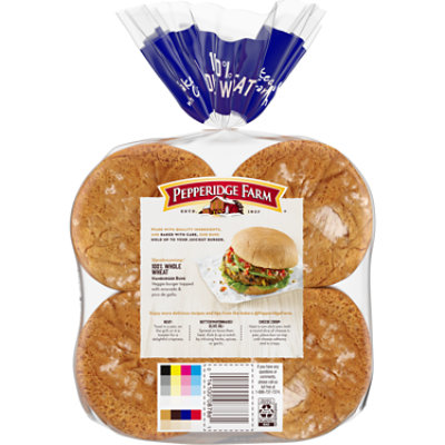 Pepperidge Farm Bakery Classics 100% Whole Wheat Hamburger Buns - 14.5 Oz - Image 5