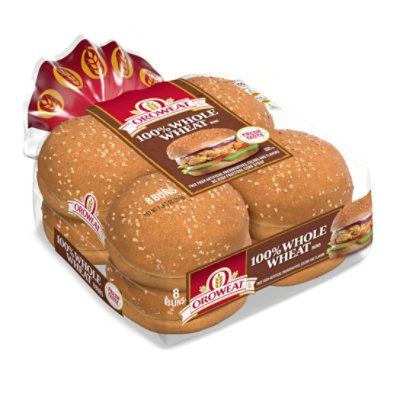 Oroweat Whole Grains 100% Whole Wheat Buns - 21 Oz - Image 4