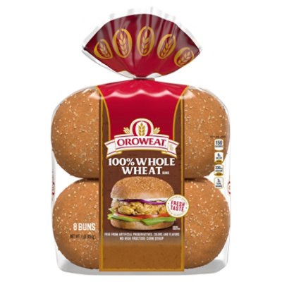 Oroweat Whole Grain 100% Whole Wheat Sandwich Buns - 16 Oz - Image 3