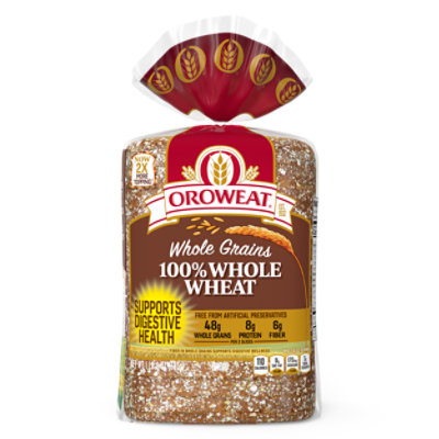 Oroweat Whole Grains 100% Whole Wheat Bread - 24 Oz - Image 2