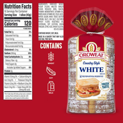 Oroweat Country White Bread - 24 Oz - Image 2