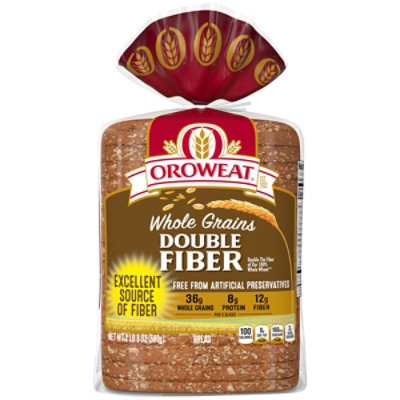 Oroweat Bread Whole Grains Double Fiber - 24 Oz
