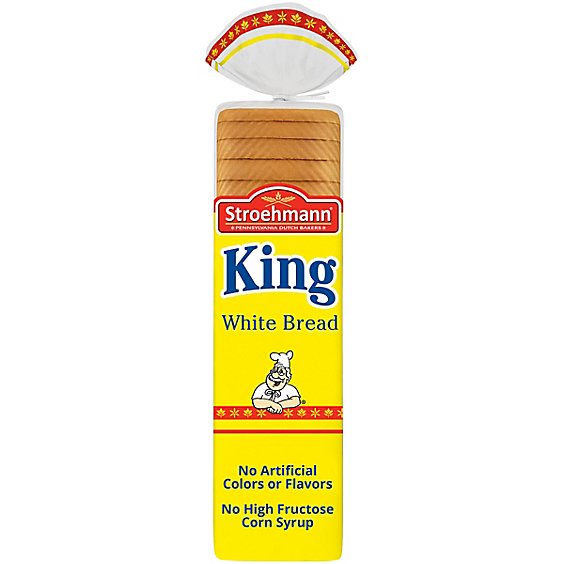Stroehmann King Sliced White Enriched Bread - 22 Oz