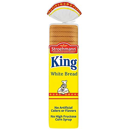 Stroehmann King Sliced White Enriched Bread - 22 Oz - Image 1