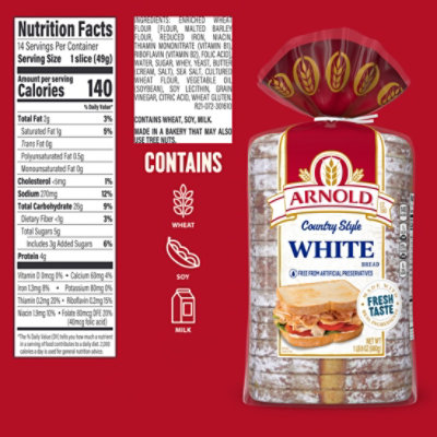 Arnold Country Style Plain Bread - 24 Oz - Image 3