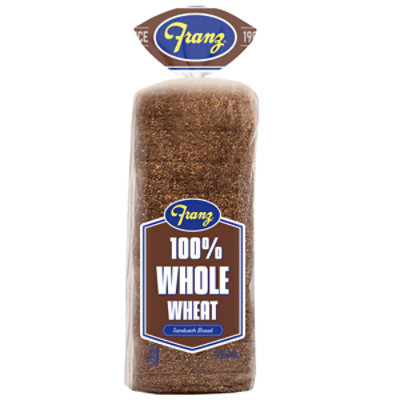 Franz Sandwich Bread 100% Whole Wheat - 24 Oz - Image 1