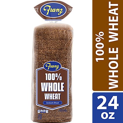 Franz Sandwich Bread 100% Whole Wheat - 24 Oz - Image 1