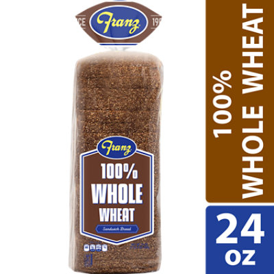 Franz Sandwich Bread 100% Whole Wheat - 24 Oz