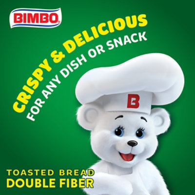 Bimbo Toasted Bread Double Fiber - 8.82 Oz - Image 3