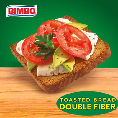 Bimbo Toasted Bread Double Fiber - 8.82 Oz - Image 2