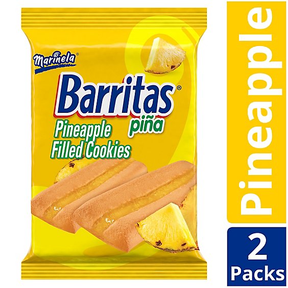 Marinela Barritas Piña Pineapple Soft Filled Cookie Bar - 2 Count