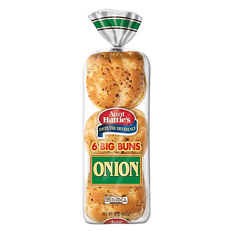 Aunt Hatties Big Onion Bun - 6-15 Oz