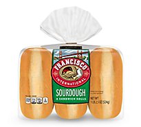 Francisco International Sandwich Rolls Sourdough 6 Count - 18.5 Oz