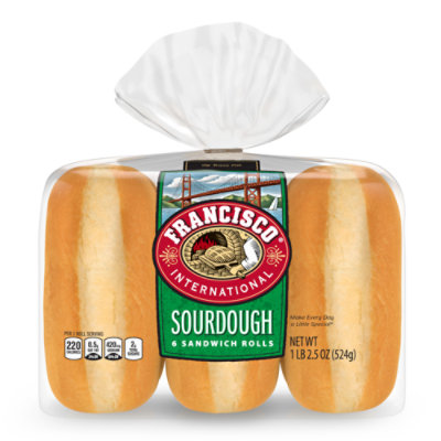 Francisco International Sourdough Sandwich Rolls - 18.5 Oz