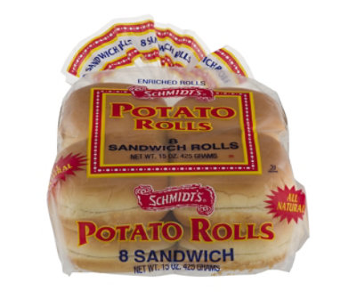 Schmidt Old Tyme Potato Sandwich Rolls Soft Bread - 8 Count - Image 5