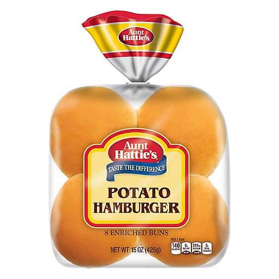 Aunt Hatties Hamburger Potato Buns - 15 Oz