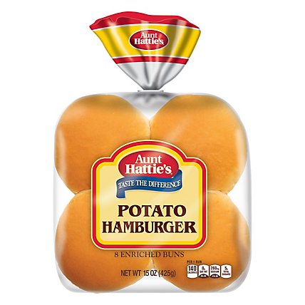 Aunt Hatties Hamburger Potato Buns - 15 Oz - Image 1