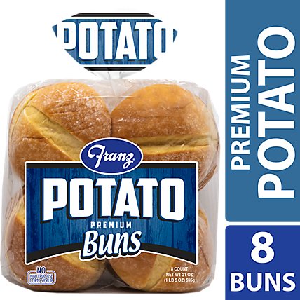 Franz Hamburger Buns Premium Potato 8 Count - 21 Oz - Image 1